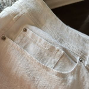 INC White Mid Calf Crop Jeans